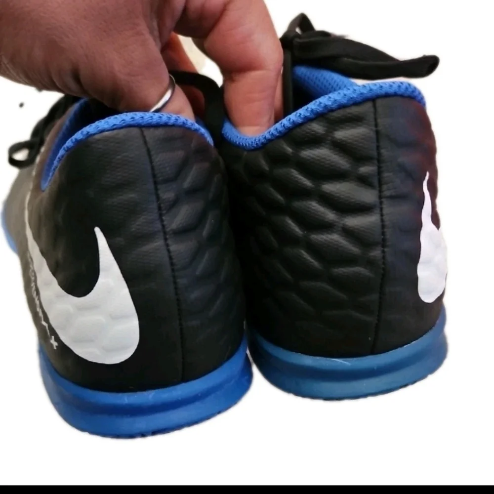 Nike Mens Black And Blue HypervenomX Phade Indoor Soccer Cleats New 11IC 6.5